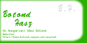 botond hasz business card